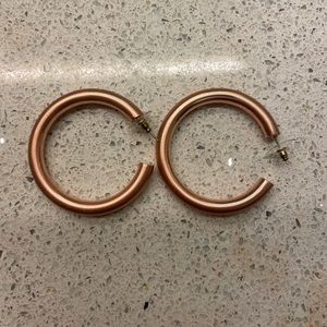 Rose gold hoops
